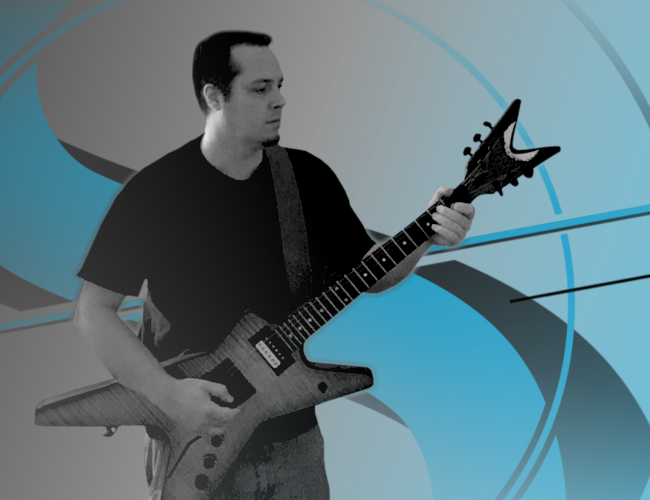 Scollins playing guitar